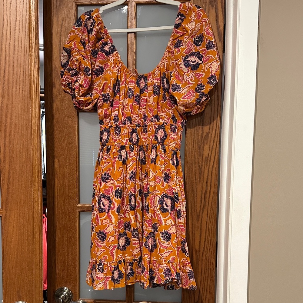 Cleobella Orange Floral Mini Dress​ - Picture 6 of 12